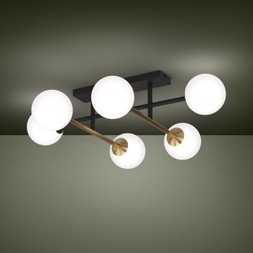 Eglo - Pinnale kinnitatav lühter 6xE14/40W/230V kuldne/must
