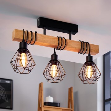 Eglo - Pinnale kinnitatav lühter TOWNSHEND 3xE27/60W/230V mänd