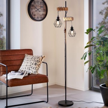 Eglo - Põrandalamp TOWNSHEND 2xE27/60W/230V