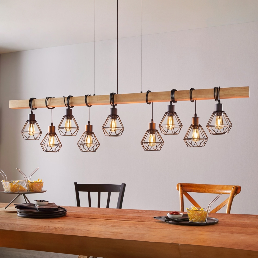 Eglo - Ripplühter kaabliga TOWNSHEND 9xE27/60W/230V