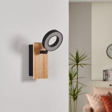 Eglo - seinale paigaldatav LED-suunavalgusti LED/4,2W/230V must/pruun