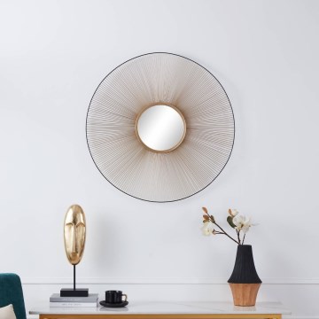 Eglo - Seinapeegel d. 76 cm kuldne/must