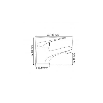 Eisl NI075SCR - valamu segisti SPEED, valge/läikiv kroom