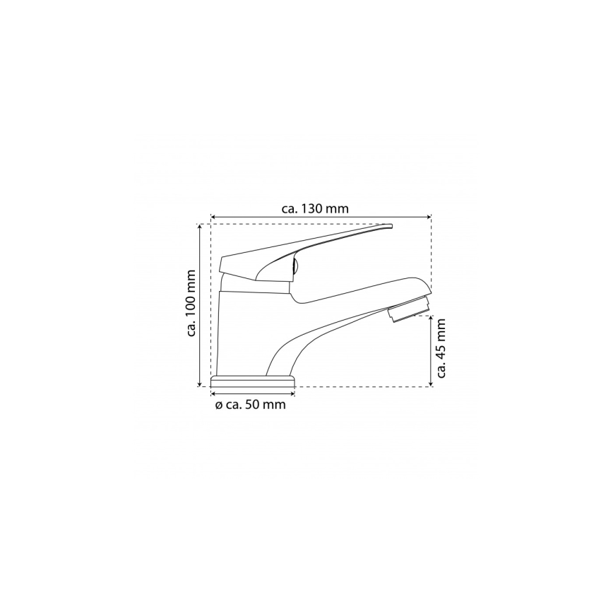 Eisl NI075SCR - valamu segisti SPEED, valge/läikiv kroom