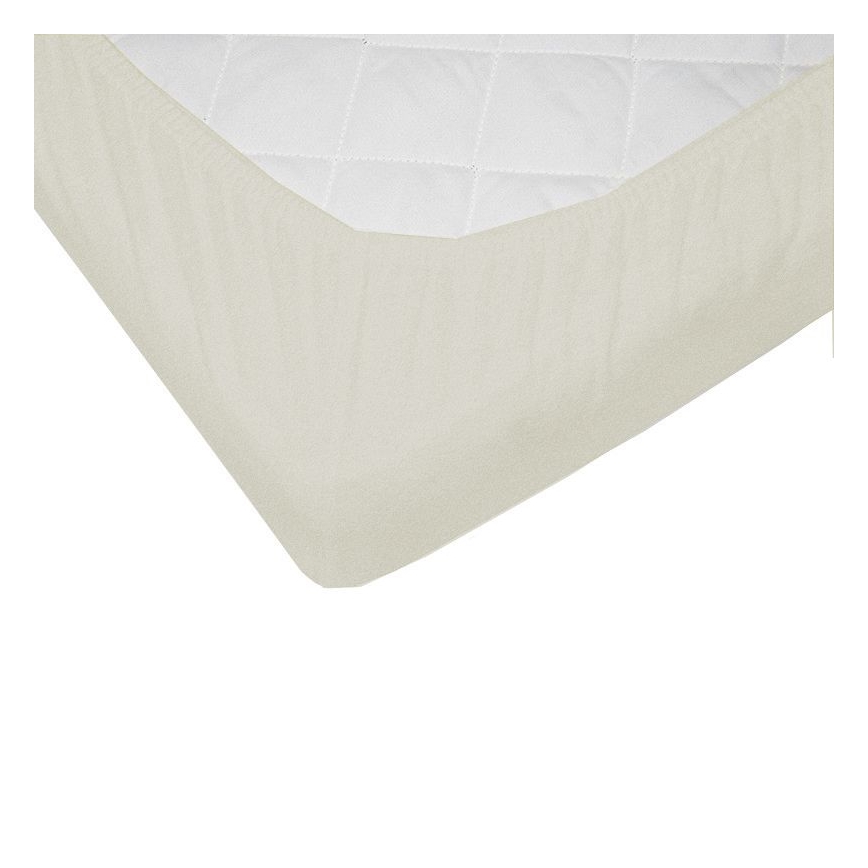 EKO - Veekindel voodilina elastikribaga JERSEY 120x60 cm beež