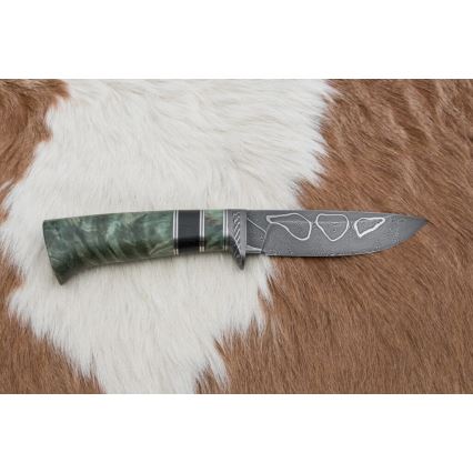 Eksklusiivne damaskuse nuga 11,6 cm vaher/eebenipuu