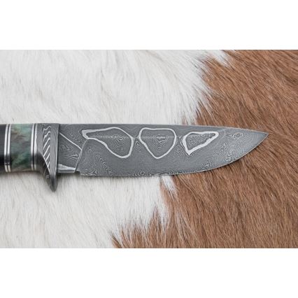 Eksklusiivne damaskuse nuga 11,6 cm vaher/eebenipuu