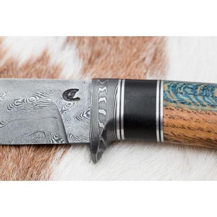 Eksklusiivne damaskuse nuga 12,7 cm tamm/eebenipuu