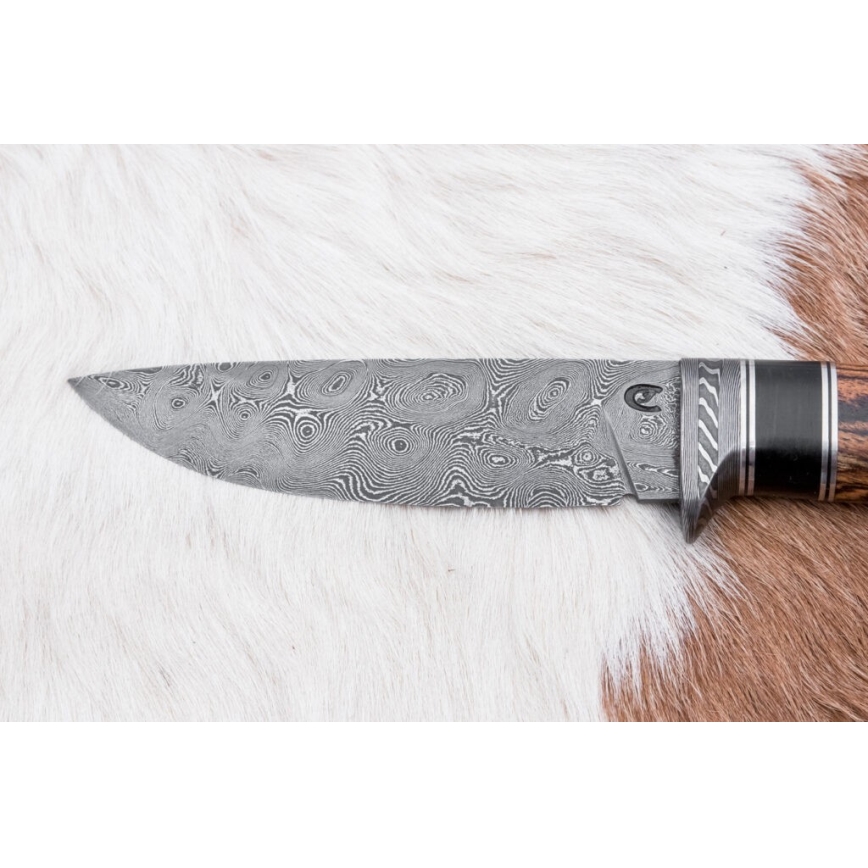 Eksklusiivne damaskuse nuga 12 cm bocote/eebenipuu
