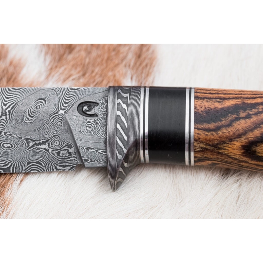 Eksklusiivne damaskuse nuga 12 cm bocote/eebenipuu