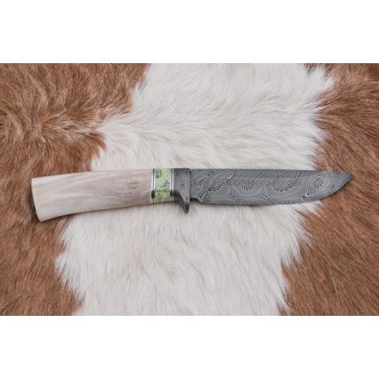 Eksklusiivne damaskuse nuga 13 cm serpentiin/põhjapõdra sarv