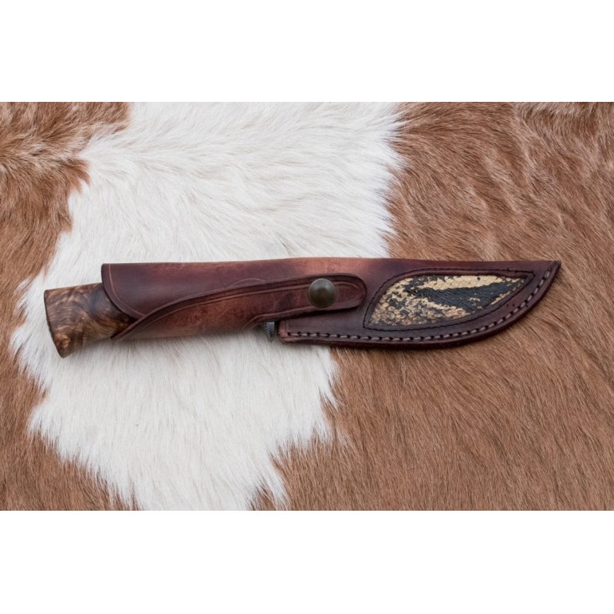 Eksklusiivne damaskuse nuga 14,4 cm kastan/mammuti hammas