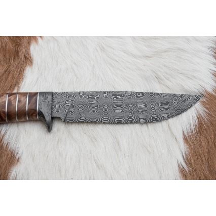 Eksklusiivne damaskuse nuga 14,4 cm kastan/mammuti hammas