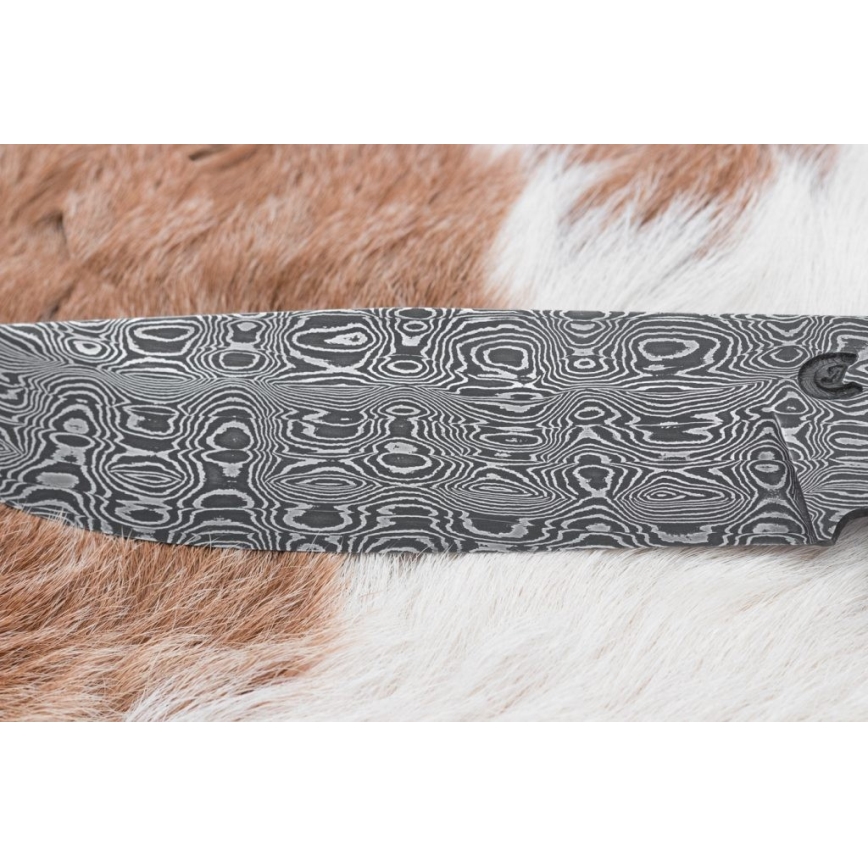 Eksklusiivne damaskuse nuga 14,4 cm kastan/mammuti hammas