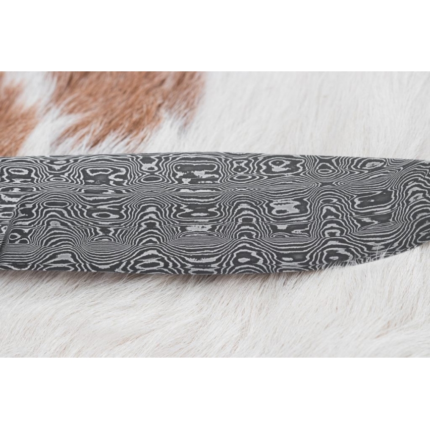 Eksklusiivne damaskuse nuga 14,4 cm kastan/mammuti hammas