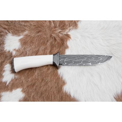 Eksklusiivne damaskuse nuga 15 cm mammuti sarv