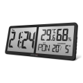 ELDONEX ECL-1110-BK - digitaalne seinakell TimeCheck 4xAA, must