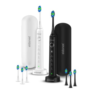 ELDONEX ETB-1010-BW - 2-tk komplekt sonilise hambaharja SonicPro DuoPack, IPX7, must ja valge