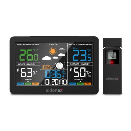 ELDONEX EWS-1010-BK - Ilmajaam LCD ekraaniga 2xAAA must