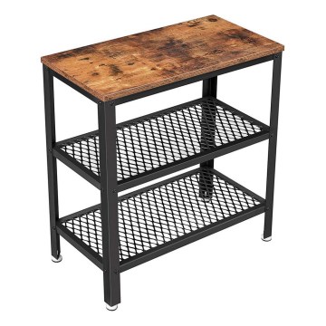 ELDUR kõrvallaud pruun/must