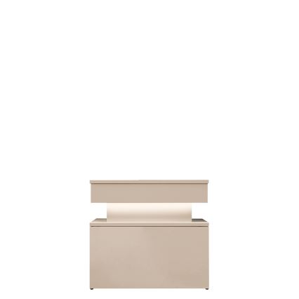 Elegantne beež öökapp GLOSSA 55x51 cm LED-valgustusega