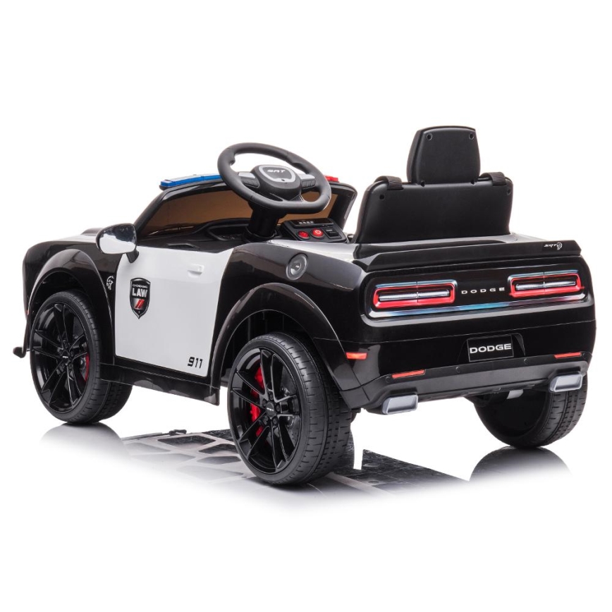 Elektriauto Dodge Challenger Politseiauto 50W/4500 mAh  must/valge