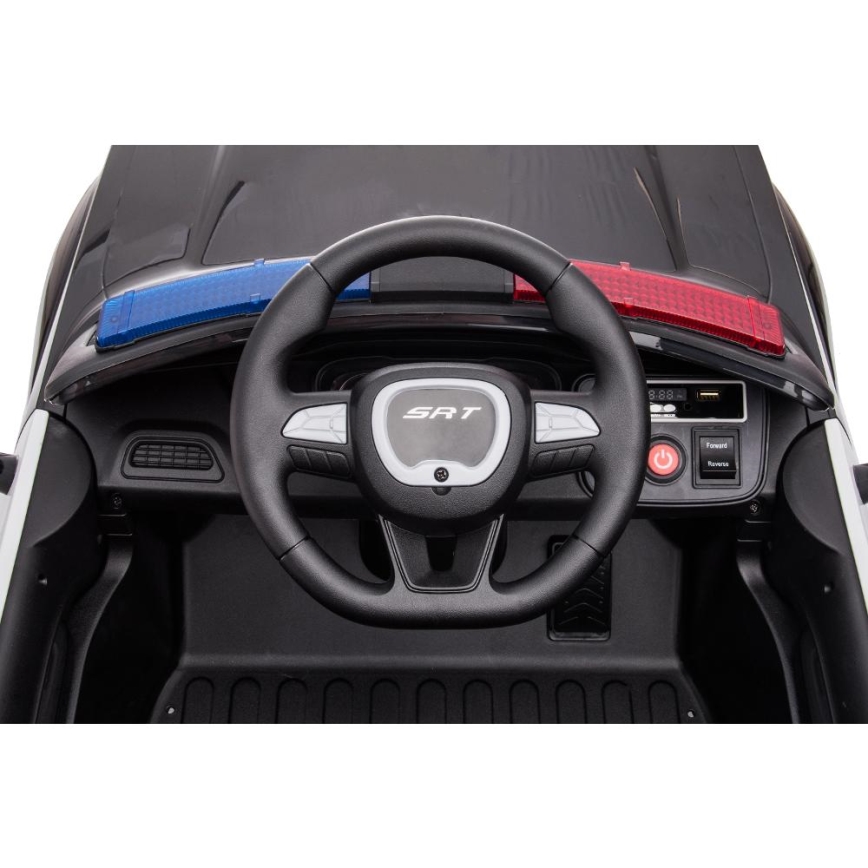 Elektriauto Dodge Challenger Politseiauto 50W/4500 mAh  must/valge