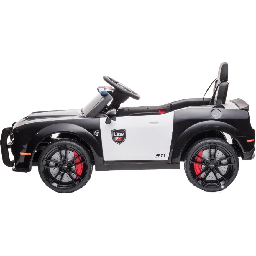 Elektriline Dodge Challenger politseiauto 50W/4500 mAh must/valge