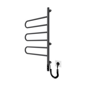 Elektriline pööratav rätiku kuivati TRISTAR 80W/230V 80x44,5 cm IP44 roostevaba/must