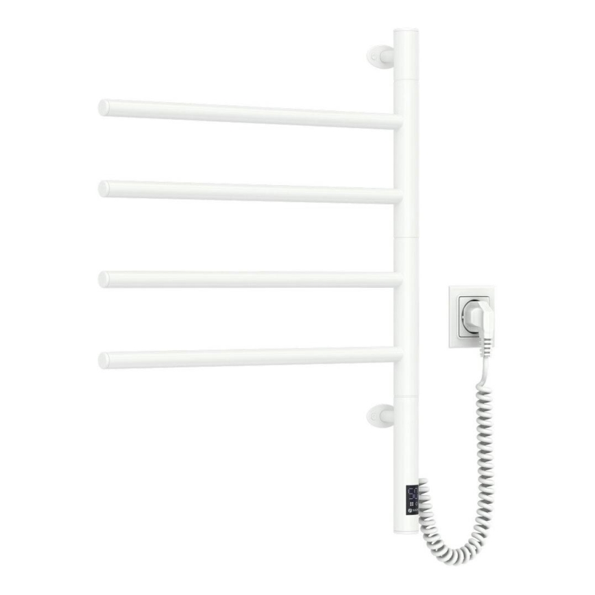 Elektriline pööratav rätikuhoidik koos termostaadiga ARABESQUE 150W/230V 64,6 cm IP44 valge