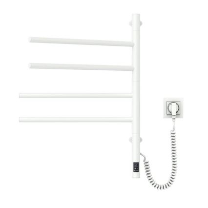 Elektriline pööratav rätikuhoidik koos termostaadiga ARABESQUE 150W/230V 64,6 cm IP44 valge