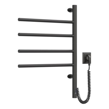 Elektriline pööratav rätikuhoidik koos termostaadiga ARABESQUE 150W/230V 64,6cm IP44 must