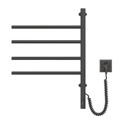 Elektriline pööratav rätikuhoidik koos termostaadiga ARABESQUE 150W/230V 64,6cm IP44 must