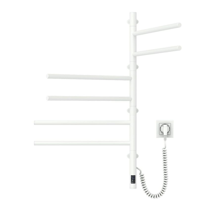 Elektriline pööratav rätikuhoidik koos termostaadiga ARABESQUE 196W/230V 81,8 cm IP44 valge