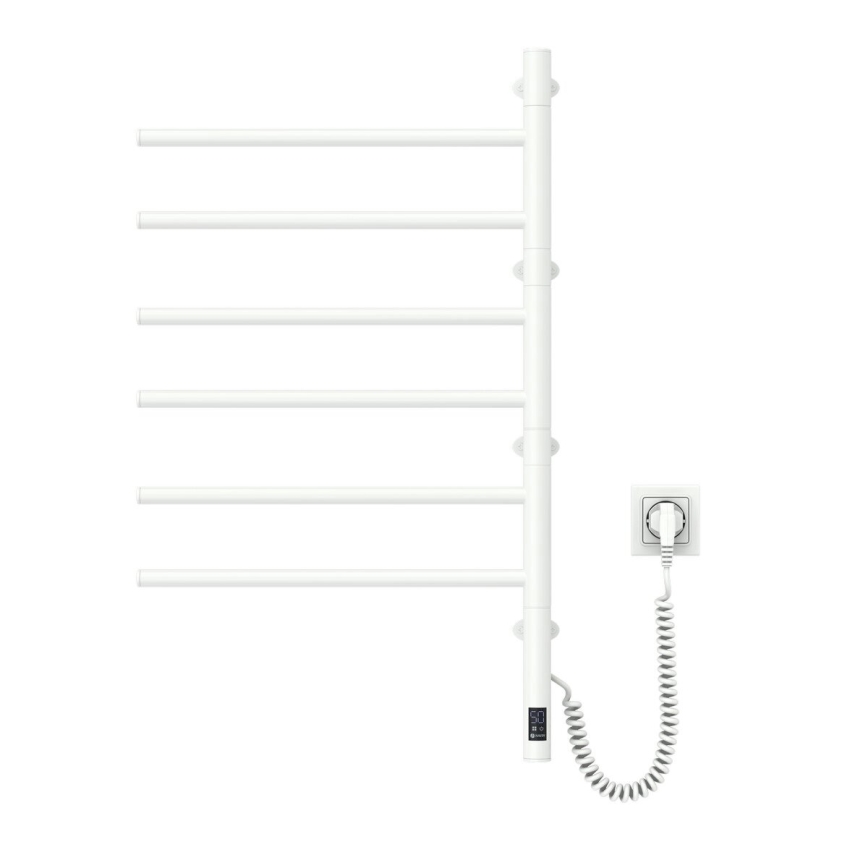 Elektriline pööratav rätikuhoidik koos termostaadiga ARABESQUE 196W/230V 81,8 cm IP44 valge