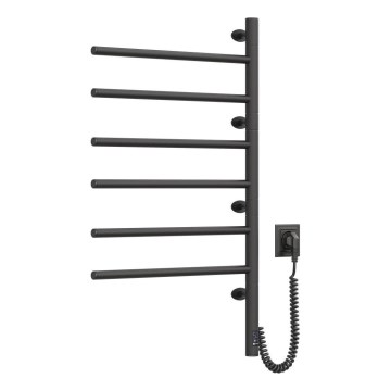 Elektriline pööratav rätikuhoidik koos termostaadiga ARABESQUE 196W/230V 81,8cm IP44 must