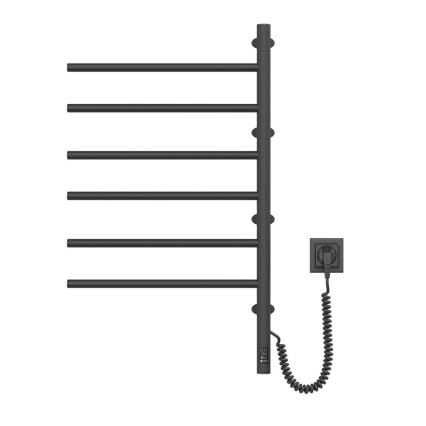 Elektriline pööratav rätikuhoidik koos termostaadiga ARABESQUE 196W/230V 81,8cm IP44 must