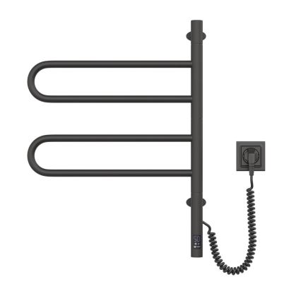 Elektriline pööratav rätikuhoidik koos termostaadiga FOUETTE 128W/230V 64,6 cm IP44 must