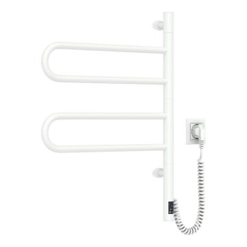 Elektriline pööratav rätikuhoidik koos termostaadiga FOUETTE 128W/230V 64,6 cm IP44 valge