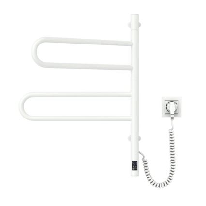 Elektriline pööratav rätikuhoidik koos termostaadiga FOUETTE 128W/230V 64,6 cm IP44 valge