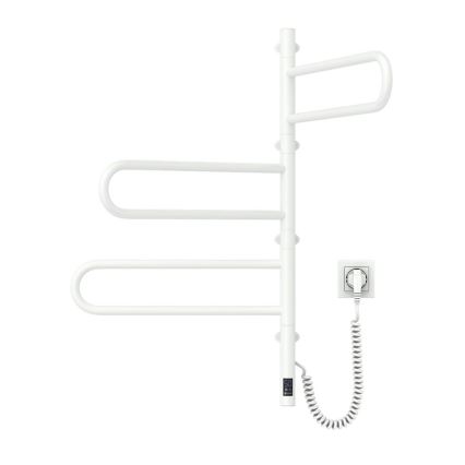Elektriline pööratav rätikuhoidik koos termostaadiga FOUETTE 185W/230V 81,8 cm IP44 valge