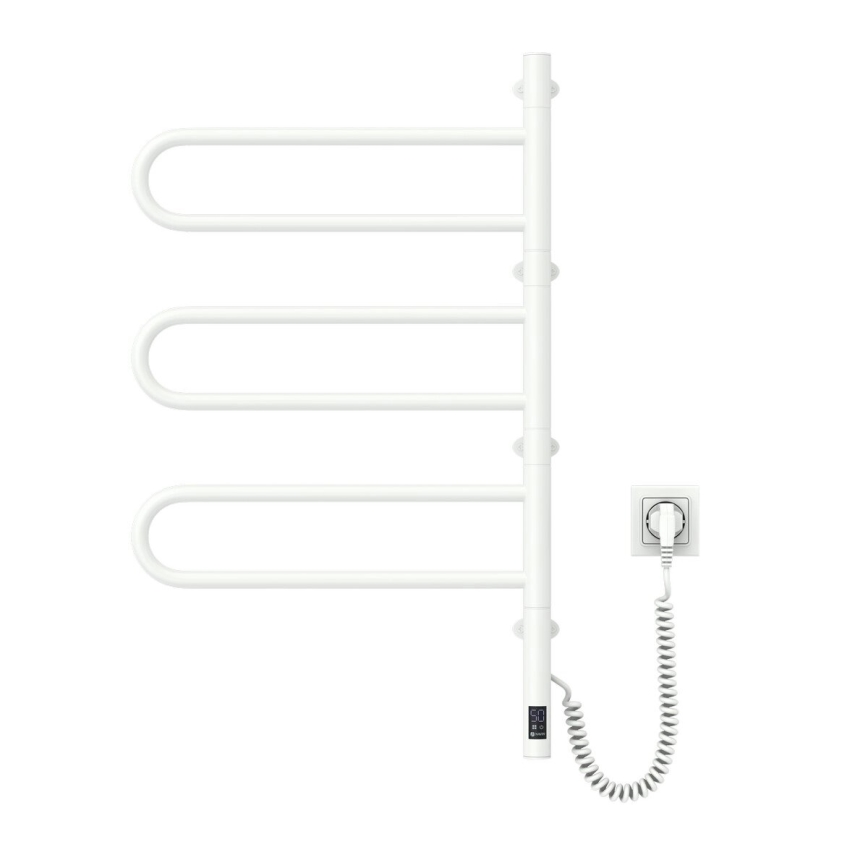 Elektriline pööratav rätikuhoidik koos termostaadiga FOUETTE 185W/230V 81,8 cm IP44 valge