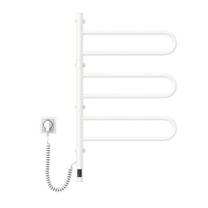 Elektriline pööratav rätikuhoidik koos termostaadiga FOUETTE 185W/230V 81,8 cm IP44 valge