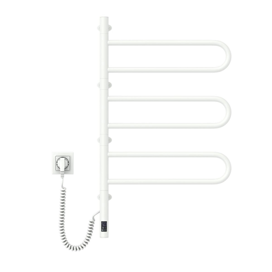 Elektriline pööratav rätikuhoidik koos termostaadiga FOUETTE 185W/230V 81,8 cm IP44 valge