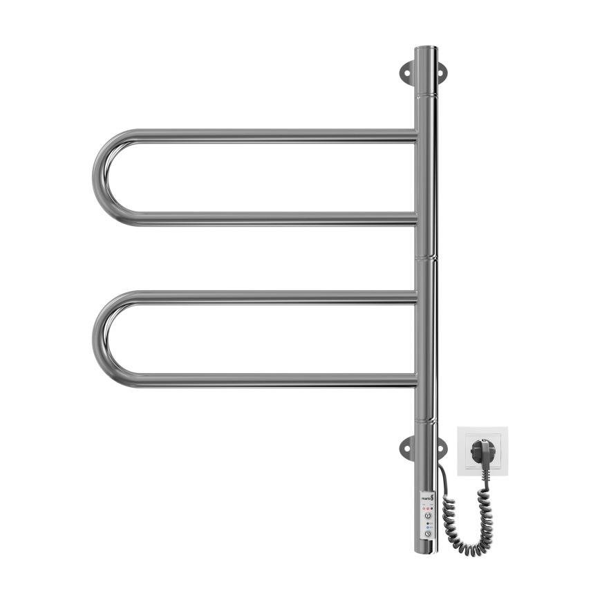 Elektriline pööratav rätikuivati TRISTAR 75W/230V 62,5x44,5 cm IP44 roostevaba teras/läikiv kroom