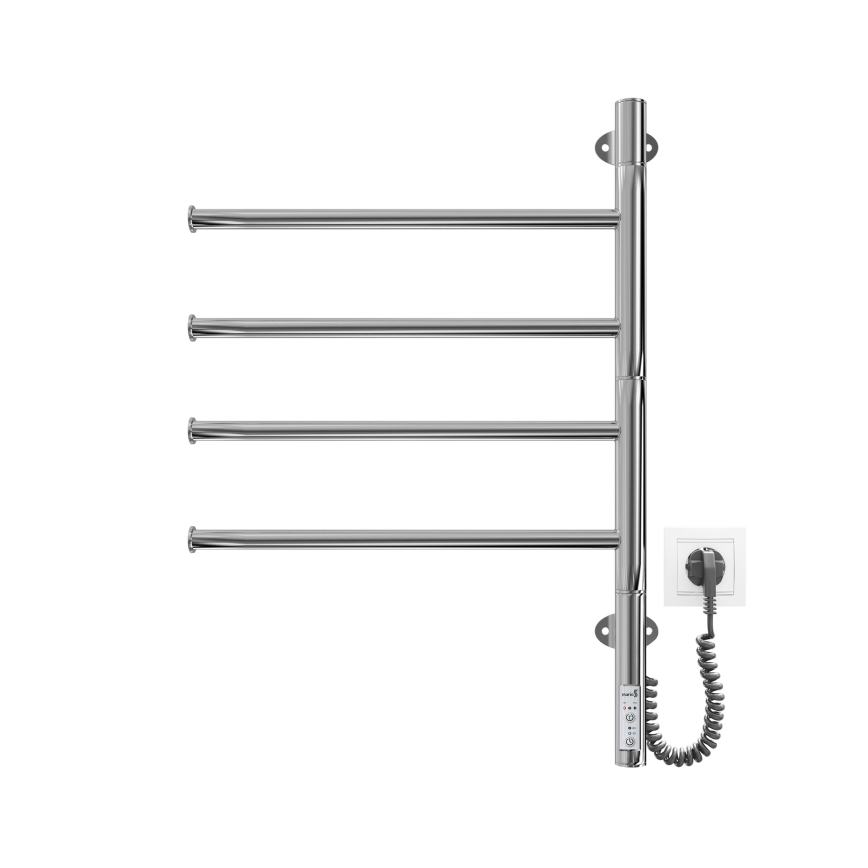 Elektriline pööratav rätiku kuivati VEER 50W/230V 60x44,5 cm roostevaba/läikiv kroom