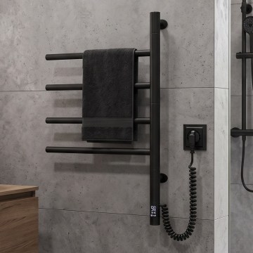 Elektriline pööratav rätikukuivati termostaadiga ARABESQUE 60W 65x49 cm must