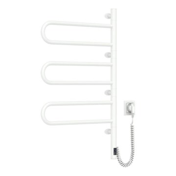Elektriline pööratav rätikukuivati termostaadiga FOUETTE 100W 80x49 cm valge