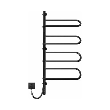 Elektriline pöörlev rätikuivati ELECTRA 120W/230V 102,5x47,5 cm roostevaba/must vasakpoolne