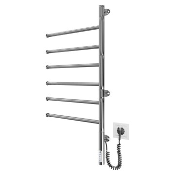 Elektriline pöörlev rätikuivati VEER 80W/230V 80x44,5 cm roostevaba teras/läikiv kroom